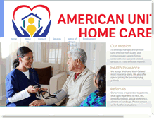 Tablet Screenshot of americanunitedhomecare.com